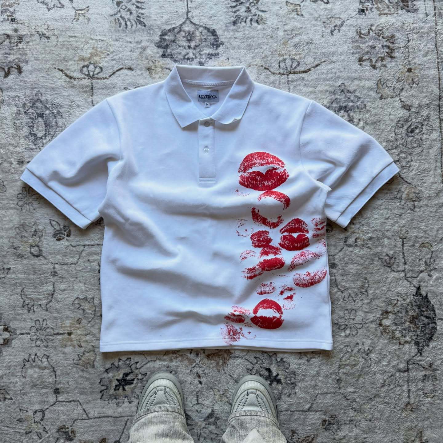 Lip Print Polo Shirts