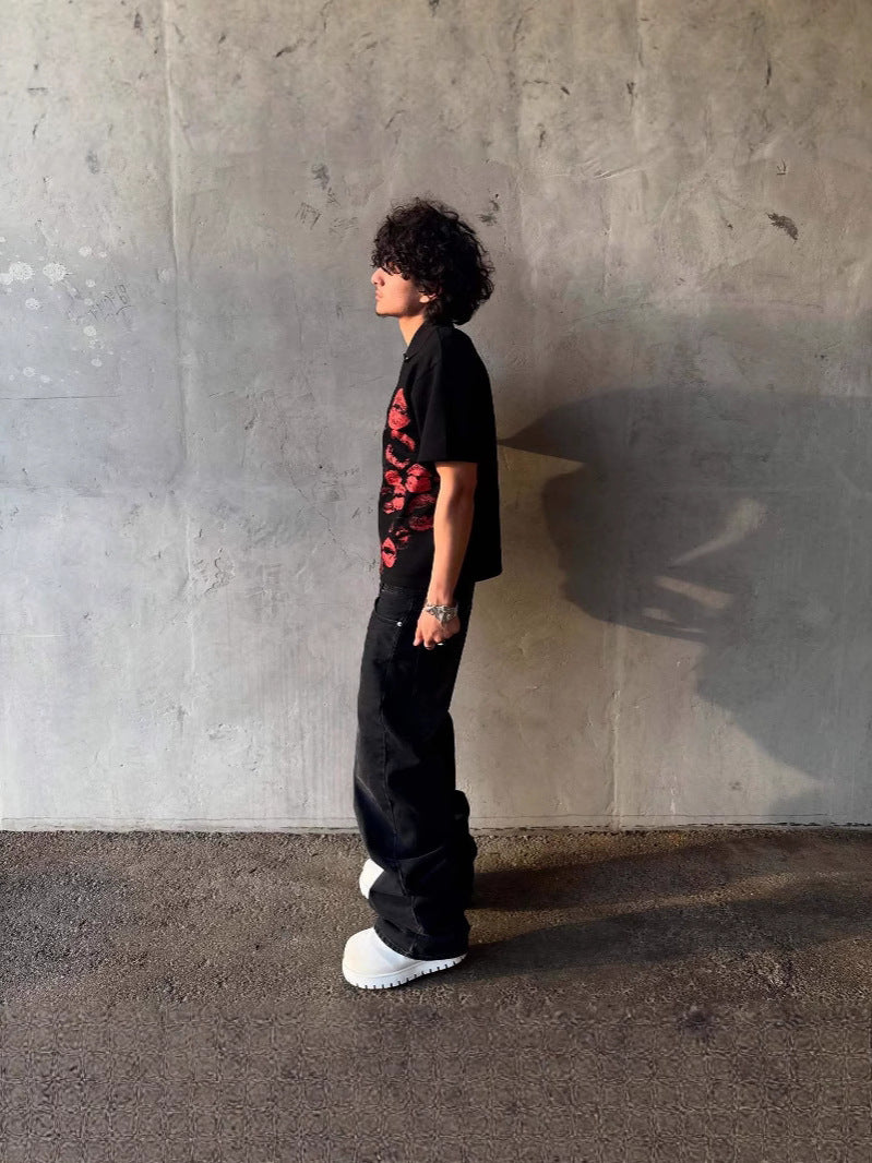 Lip Print Polo Shirts