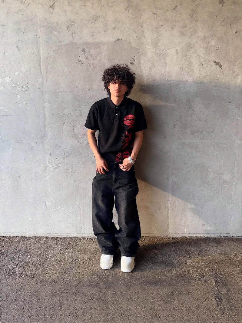 Lip Print Polo Shirts