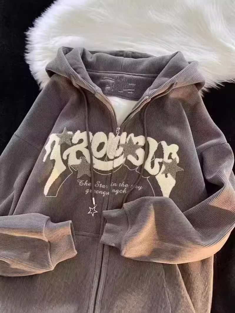 Hooded Sweatshirt Jacket