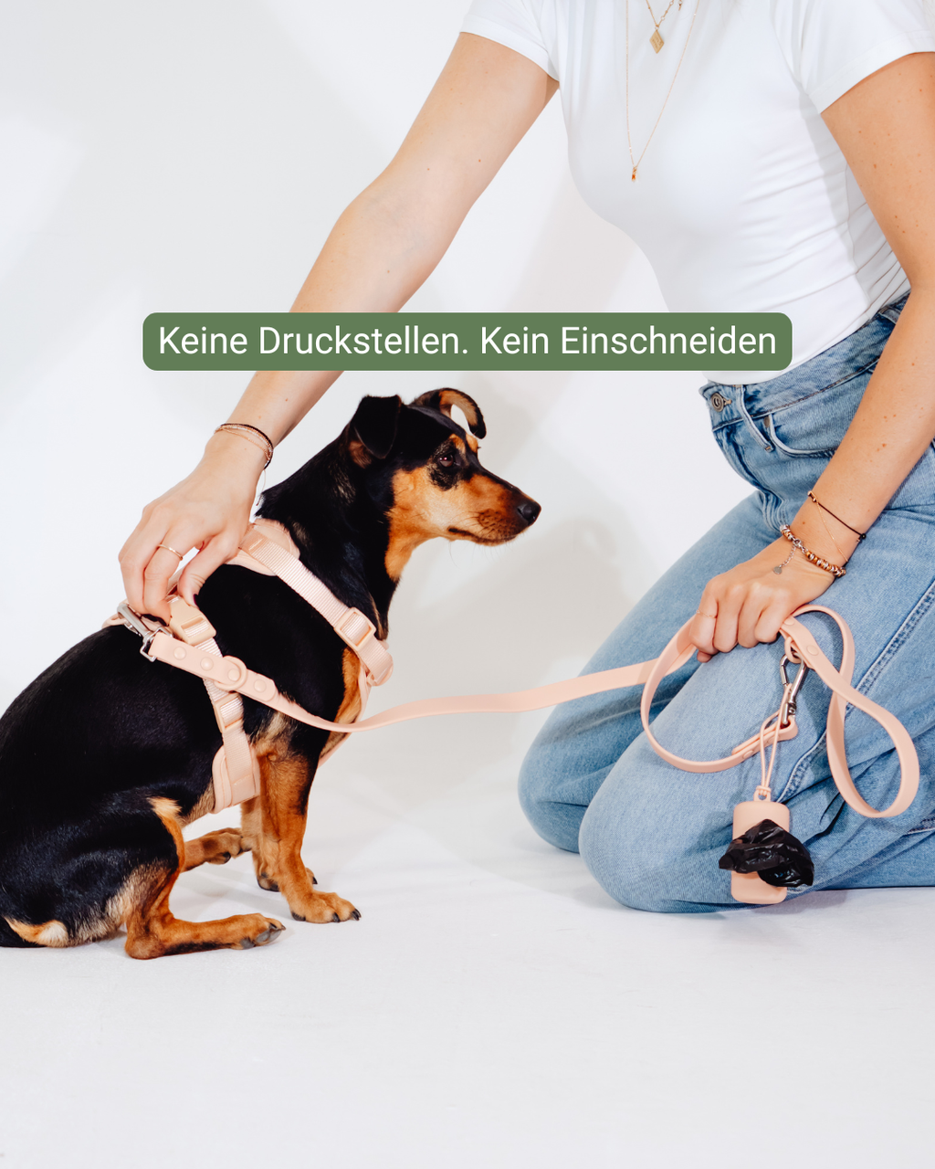 Pfirsich Velvy Harness Set