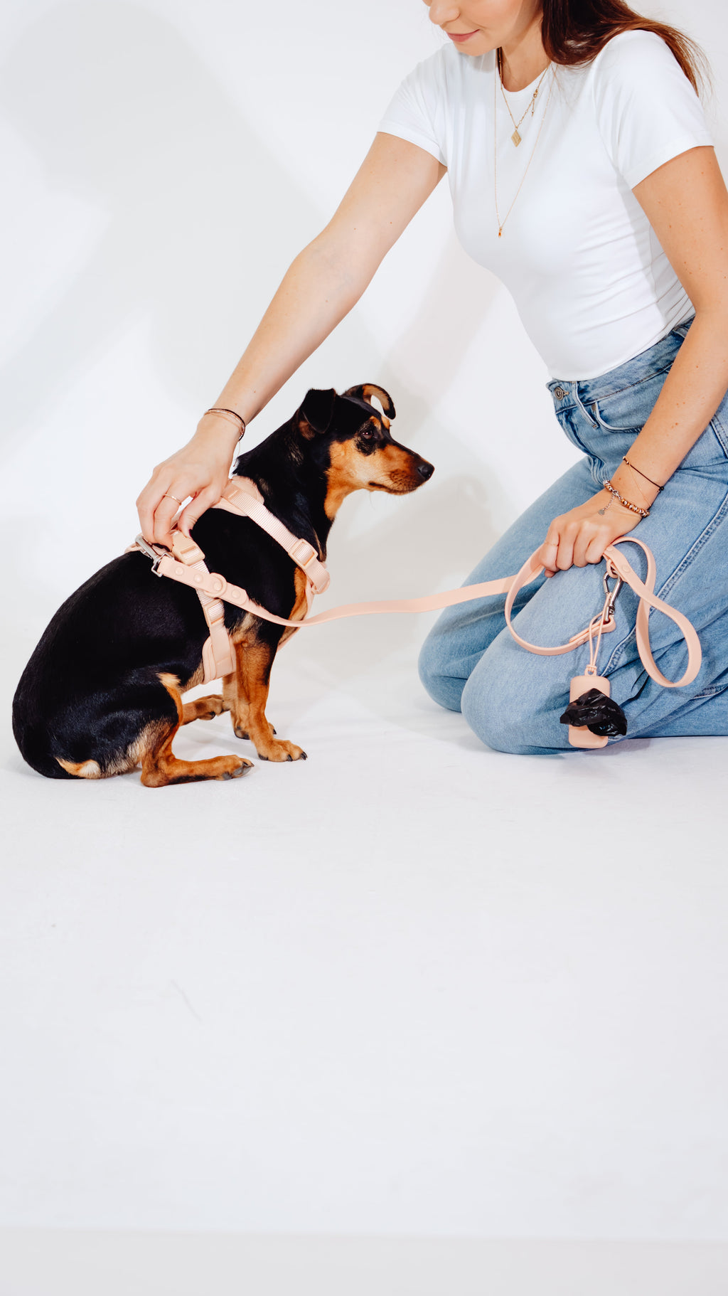 Pfirsich Velvy Dog Harness