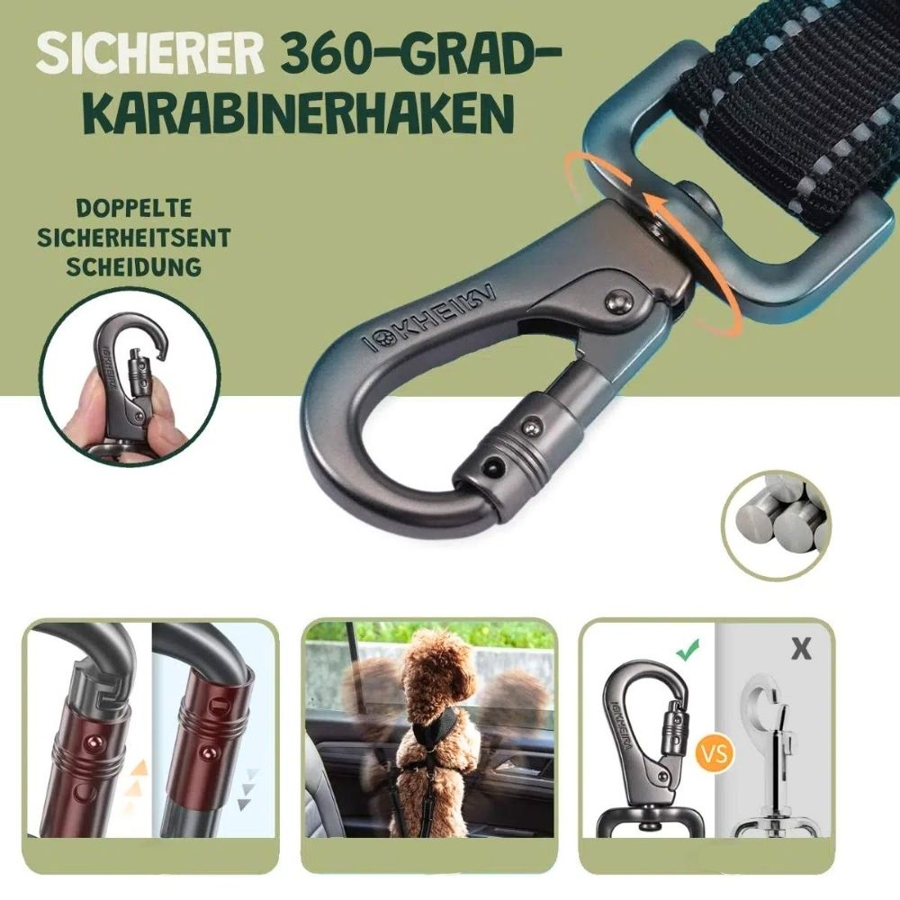 Premium 3-in-1 Dog Car Seat Belt