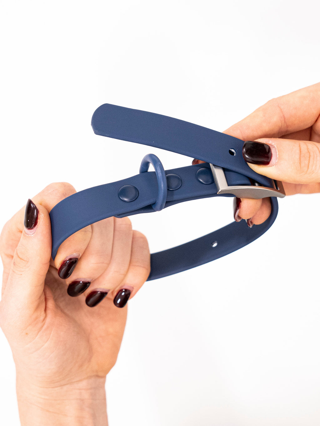 Navy Velvy Dog Collar