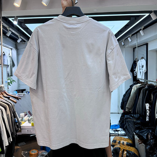 Distressed Letter Print Crew Neck T-Shirt